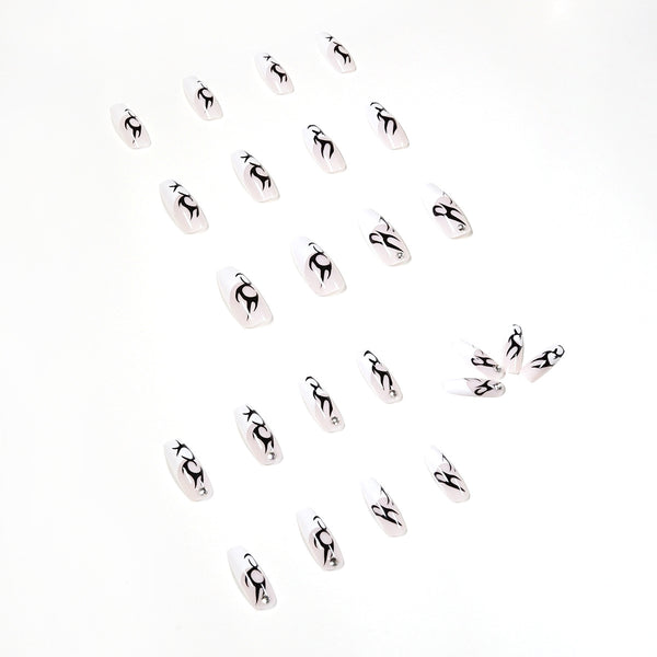 12 Sizes-24 Pcs Press On Nails JP1210