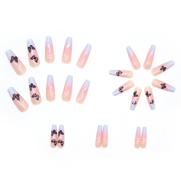 12 Sizes-24 Pcs Press On Nails W217
