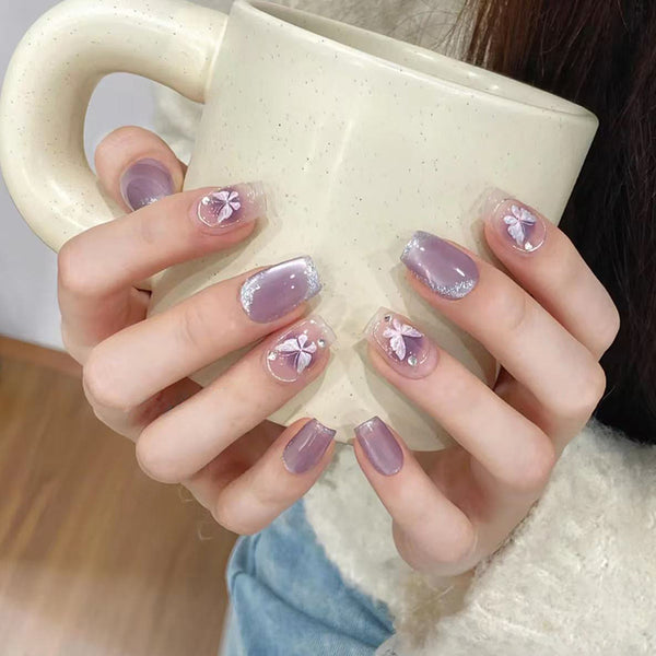 12 Sizes-24 Pcs Press On Nails My160