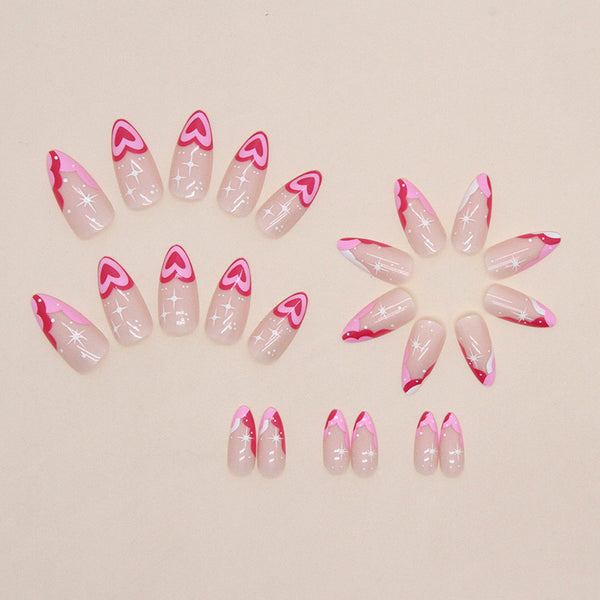12 Sizes-24 Pcs Press On Nails W1015