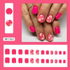 Glossy Pink Short Square Press on Nails