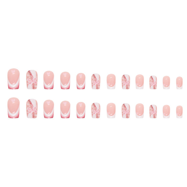 12 Sizes-24 Pcs Press On Nails W536