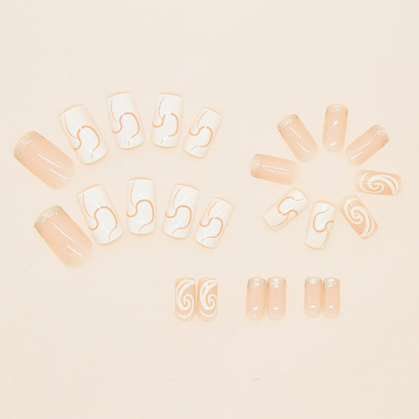 12 Sizes-24 Pcs Press On Nails W1995