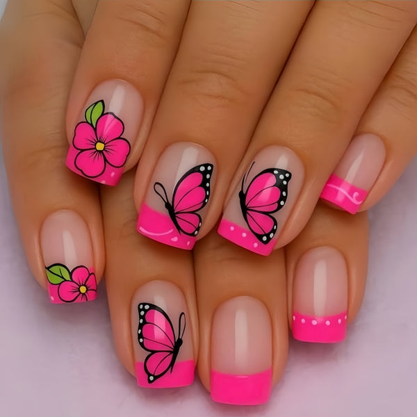 12 Sizes-24 Pcs Press On Nails Y1137