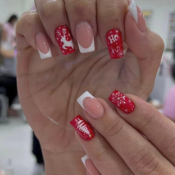 12 Sizes-24 Pcs Press On Nails W829