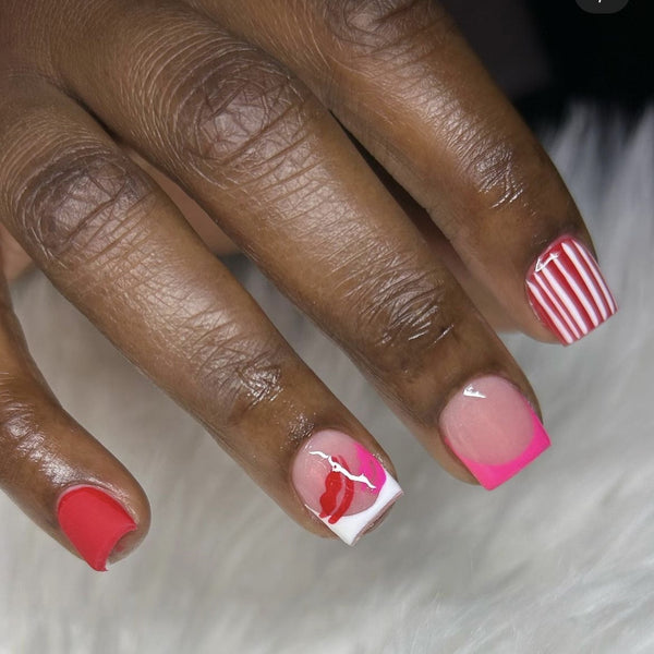 12 Sizes-24 Pcs Press On Nails C241