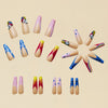 12 Sizes-24 Pcs Press On Nails Y092