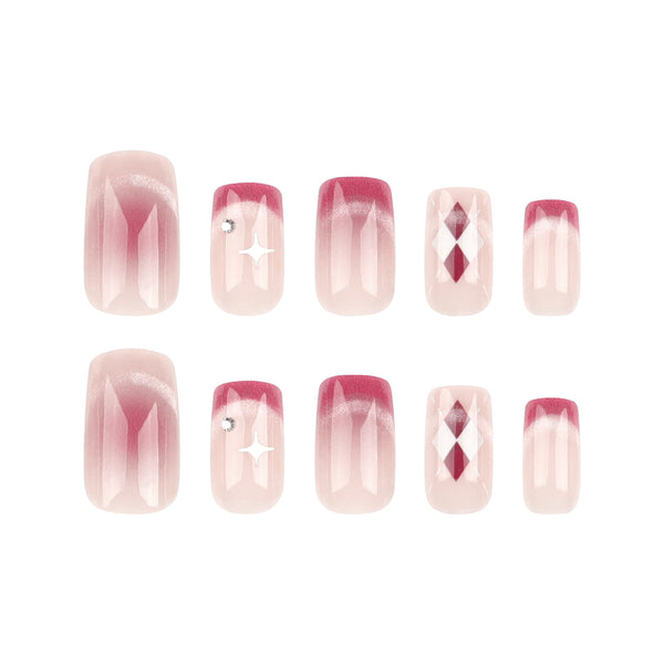 12 Sizes-24 Pcs Press On Nails GN004