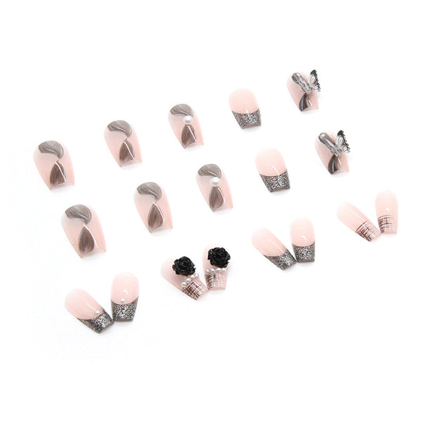 12 Sizes-24 Pcs Press On Nails Z448