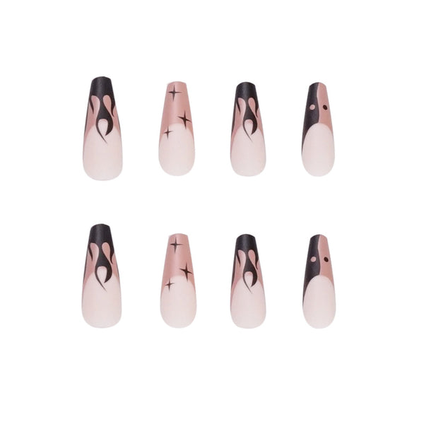 12 Sizes-24 Pcs Press On Nails JP1401
