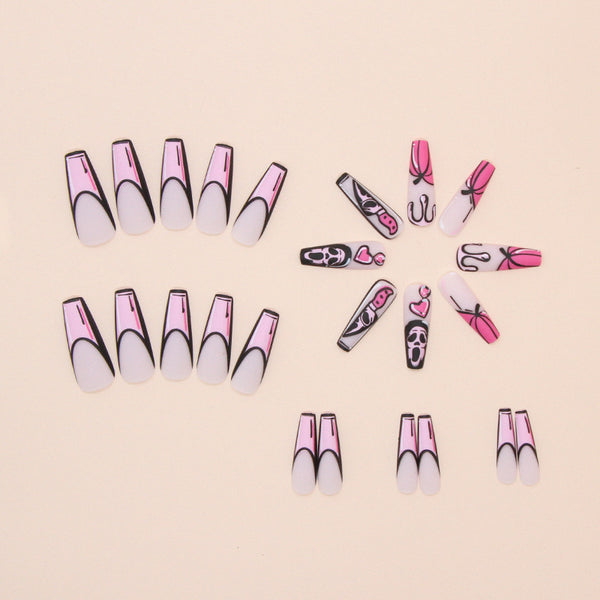 12 Sizes-24 Pcs Press On Nails W1726