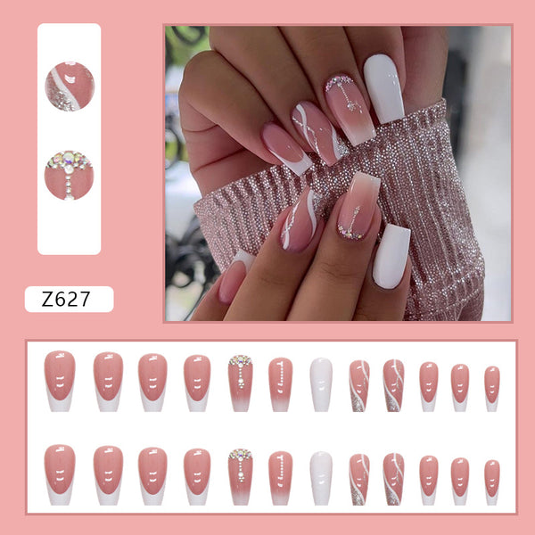 12 Sizes-24 Pcs Press On Nails Z627