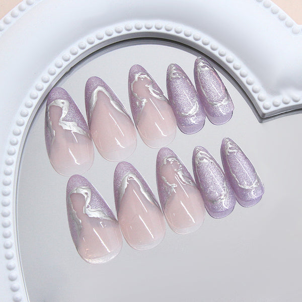 12 Sizes-24 Pcs Press On Nails W1904