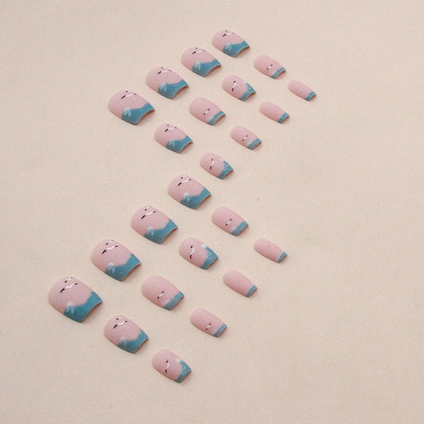 12 Sizes-24 Pcs Press On Nails W1169