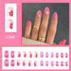 12 Sizes-24 PcsPress On Nails C348