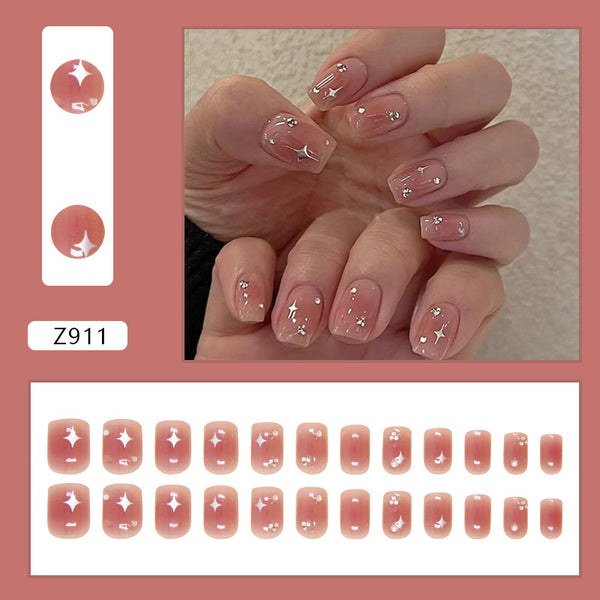 12 Sizes-24 Pcs Press On Nails Z911