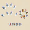 12 Sizes-24 Pcs Press On Nails Y1407