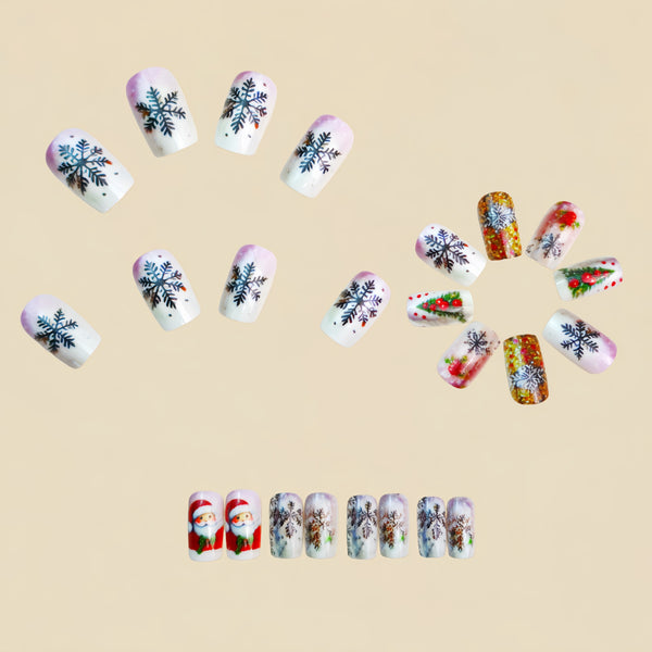 12 Sizes-24 Pcs Press On Nails Y1407