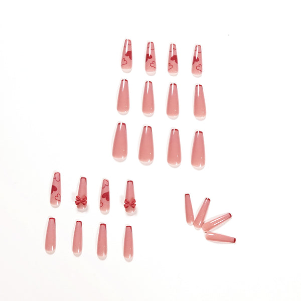 12 Sizes-24 Pcs Press On Nails JP1201