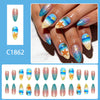 12 Sizes-24 Pcs Press On Nails C1862
