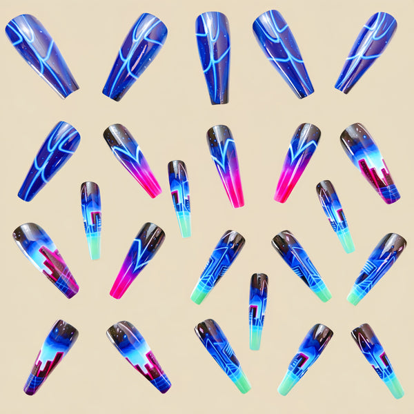 12 Sizes-24 Pcs Press On Nails Y552