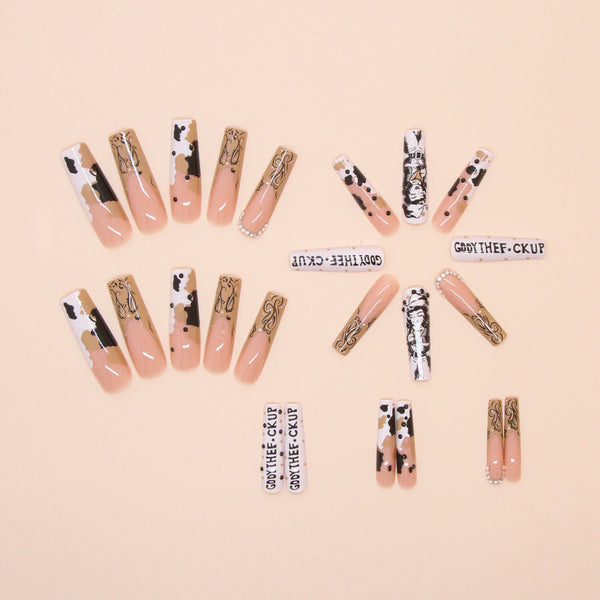12 Sizes-24 Pcs Press On Nails Z893