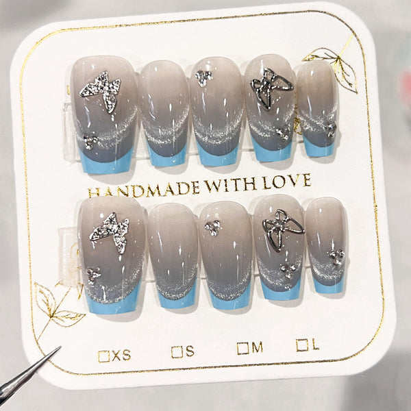 12 Sizes-24 Pcs Press On Nails SP165