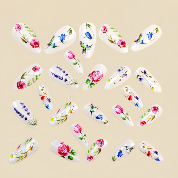 12 Sizes-24 Pcs Press On Nails Y1892