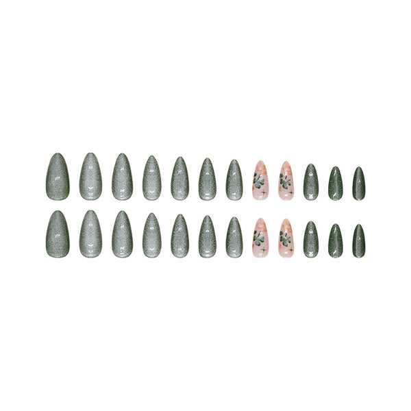 12 Sizes-24 Pcs Press On Nails W1540