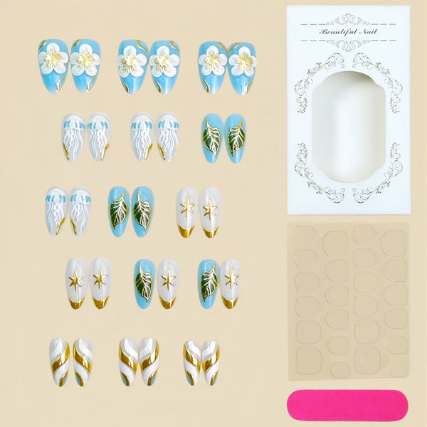 15 Sizes-30 Pcs Press On Nails Y1992