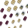 12 Sizes-24 Pcs Press On Nails DJ-251
