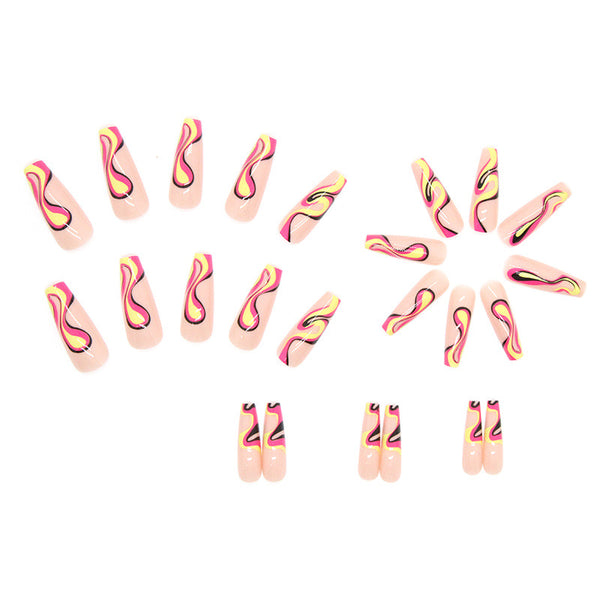 12 Sizes-24 Pcs Press On Nails W175