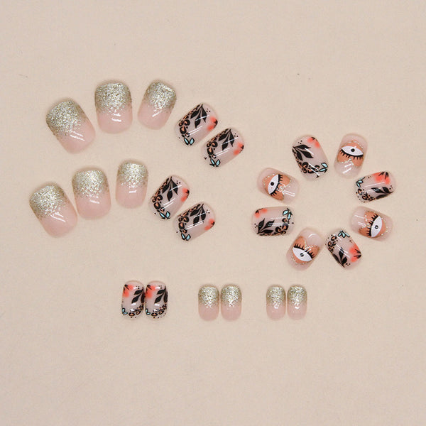 12 Sizes-24 Pcs Press On Nails W727
