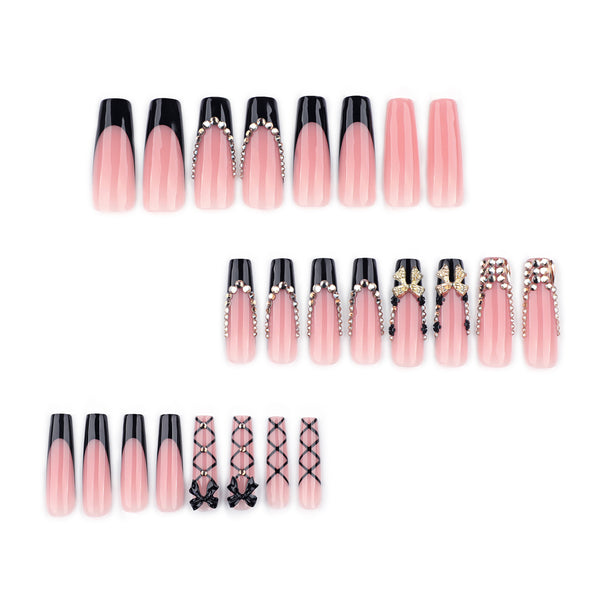 12 Sizes-24 Pcs Press On Nails JP4300
