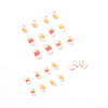 12 Sizes-24 Pcs Press On Nails JP1018