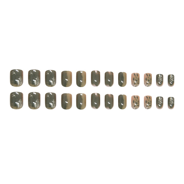 12 Sizes-24 PcsPress On Nails R956