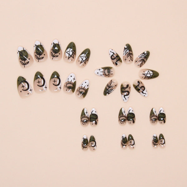30 Pcs Press On Nails W1744