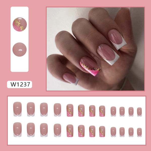12 Sizes-24 Pcs Press On Nails W1237