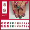 12 Sizes-24 Pcs Press On Nails C651