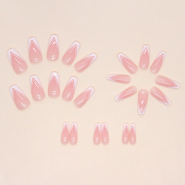 12 Sizes-24 Pcs Press On Nails W1030