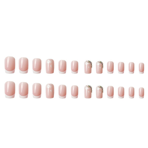 12 Sizes-24 Pcs Press On Nails D024