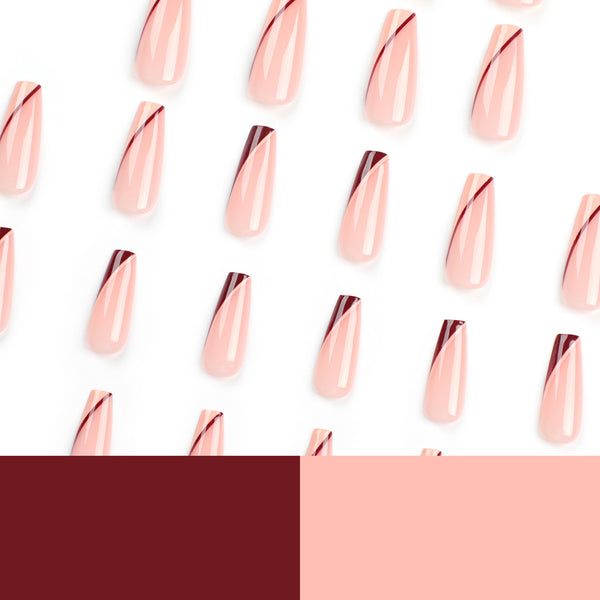 12 Sizes-24 Pcs Press On Nails JP2848