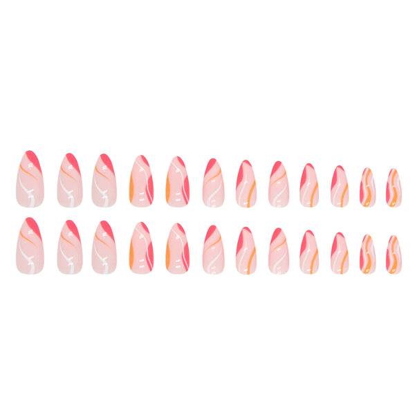 12 Sizes-24 Pcs Press On Nails W743