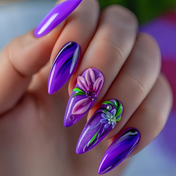 12 Sizes-24 Pcs Press On Nails Y1439