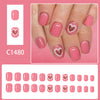 12 Sizes-24 Pcs Press On Nails C1480