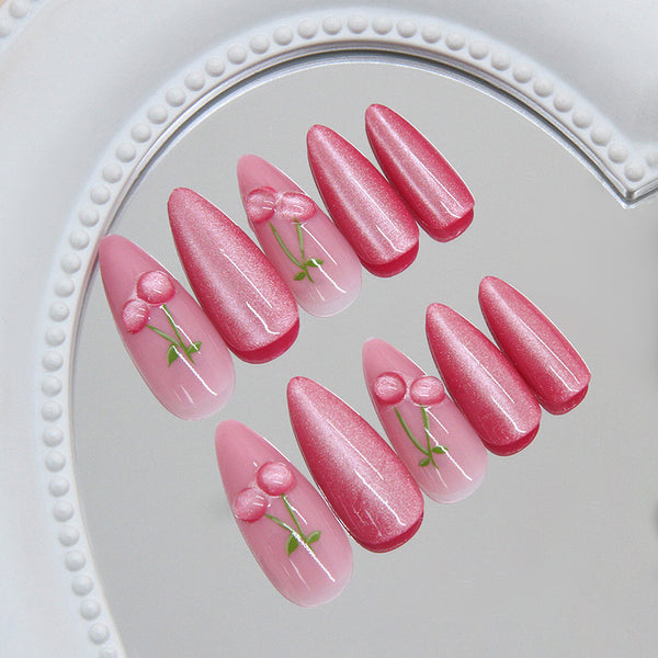 12 Sizes-24 Pcs Press On Nails W2116