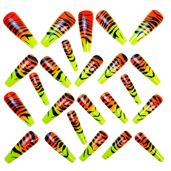 12 Sizes-24 Pcs Press On Nails Y1413