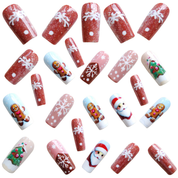 12 Sizes-24 Pcs Press On Nails Y1216