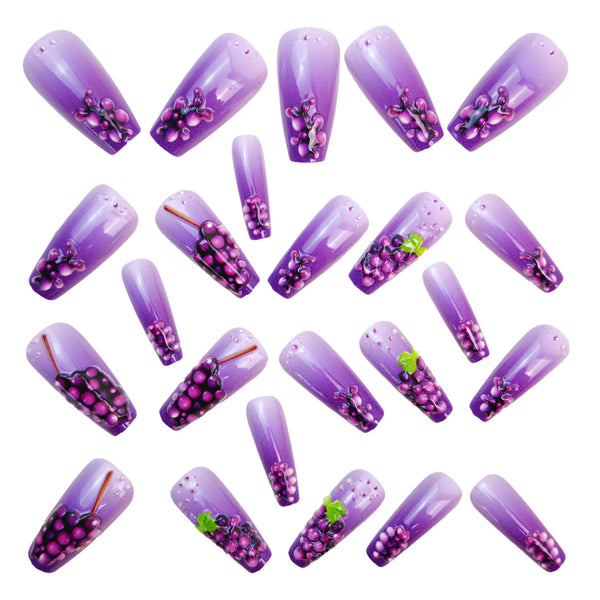 12 Sizes-24 Pcs Press On Nails Y1380
