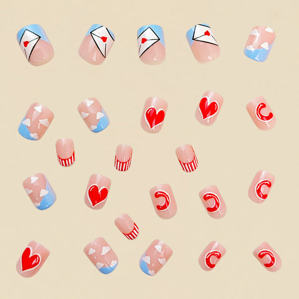 12 Sizes-24 Pcs Press On Nails YQ01